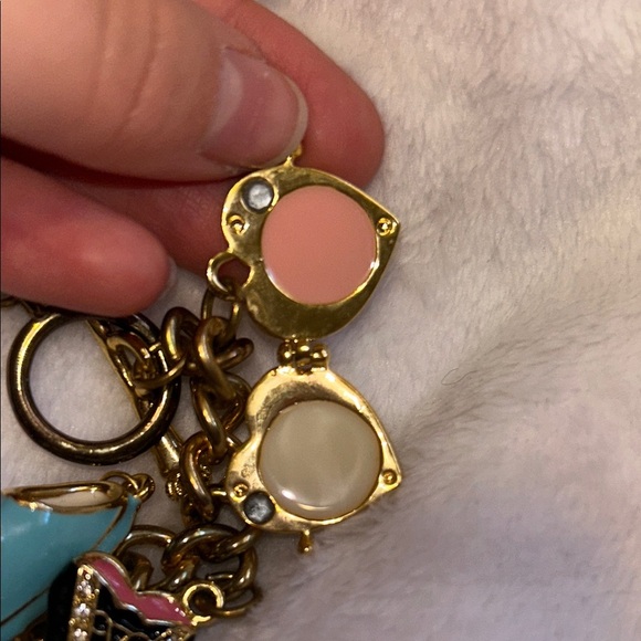 Rare Vintage Juicy Couture Gold Tone Charm Bracelet locket corset - Picture 9 of 10